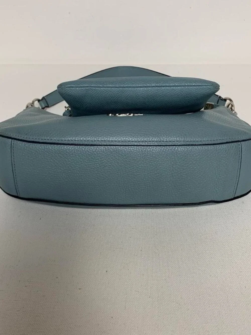 Coach blue leather shoulder bag